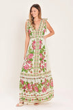 ROSE VINE ROMANCE MAXI DRESS