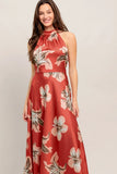 CANT LOOK AWAY CORAL RED MIDI DRESS FINAL SALE