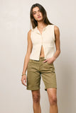 Griffin Knit Tank Top in Cream FINAL SALE