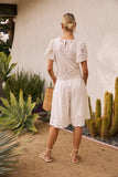 Molly Embroidered Shorts in White