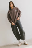 Aspen Ski Camp Crewneck in Brown FINAL SALE