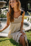 Mollie Tiered Maxi Dress in Ivory