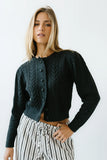 France Knit Cardigan in Charcoal FINAL SALE