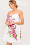 GARDEN WHISPERS PINK FLORAL SWING DRESS
