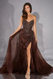 Justice Gown Strapless Beaded Dress With Overskirt