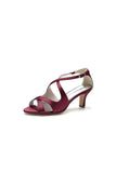 Royal Blue Satin Cross Strap Pump with Ankle Strap