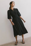 Belen Midi Dress in Dark Teal FINAL SALE