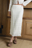 Marcus Chiffon Maxi Skirt in Cream