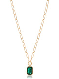 Deco Crystal Pendant Necklace