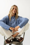 Maci Cardigan in Dusty Blue FINAL SALE