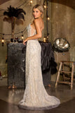 Delphi Gown Fitted Deco Inspired Corset Dress