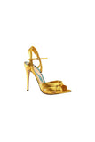 Gold Knotted Stiletto High Heel Sandals