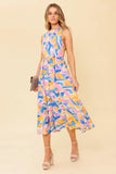 PATTON PARK MIDI DRESS POWDER BLUE PINK