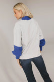 Drew Colorblock Sweatshirt in Blue FINAL SALE