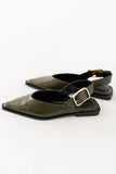 Steve Madden Shay Slingback Flats in Olive FINAL SALE