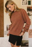 Amber Knit Sweater in Brick FINAL SALE
