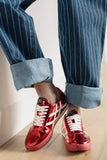 Polly Sneakers in Metallic Red FINAL SALE