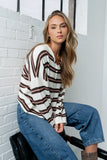 Mariah Striped Cardigan in Ivory FINAL SALE