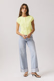 Rumi Button Front Blouse in Yellow FINAL SALE