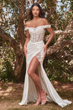 Rosaline Gown Off White Floral Off The Shoulder Dress