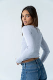 Pura Knit Top in Blue