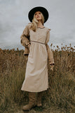 Berlin Corduroy Baby Doll Midi Dress in Taupe FINAL SALE