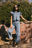 Jennie Denim Striped Wide Leg Jeans FINAL SALE