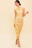 Wild As Ever Power Mesh Cheetah Print Bodycon Midi Dress