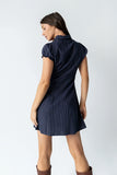 Lockie Pinstripe Mini Dress in Navy