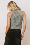 Brayden Cable Knit Sweater in Green FINAL SALE