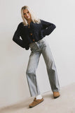 Luca Chunky Knit Sweater in Navy FINAL SALE