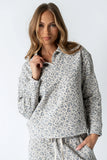 Patricia Collared Sweatshirt in Leopard FINAL SALE