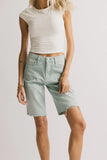 Marlene Denim Shorts in Seafoam FINAL SALE