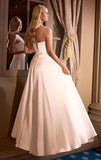 COSIMA GOWN LUXE SATIN A LINE CORSET DRESS OFF WHITE