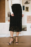 Open Cage Knit Skirt in Black FINAL SALE