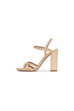 Party Peep Toe Chunky Heel Evening Shoes With Buckle Ankle Strap
