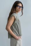 Maisey Embroidered Top in Green