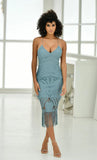 Khaleesi Dress Mercury Lace Dress With Fringe FINAL SALE