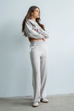 Mickey Wide Leg Jogger in Taupe