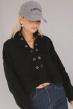 Maxfield Grommet Top in Black FINAL SALE