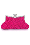 Glamourous Silk With Crystal Rhinestone Glitter Adjustable Wallets Accessories