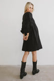 Serendipity Embroidered Midi Dress in Black FINAL SALE