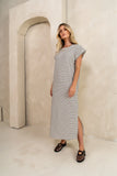 Esme Striped Maxi Dress in Black FINAL SALE