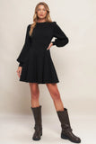BLACK SWAN HEAVY KNIT MINI DRESS FINAL SALE