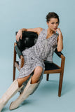 Jenna Plaid Maxi Skirt in Blue
