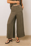 Jaylen Wide Leg Pants in Olive FINAL SALE