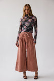Barkley Corduroy Wide Leg Pants in Rust FINAL SALE