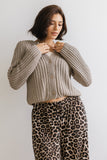 Katie Knit Cardigan in Tan FINAL SALE