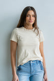 Genesis Grommet Top in Bone