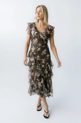 Kensie Ruffle Maxi Dress